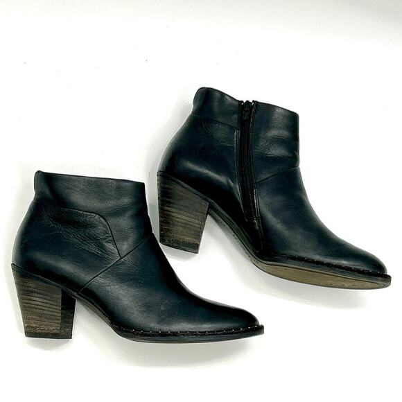Paul Green Stella Ankle Boot Black Leather Studded Stud Booties sz 9 US 6.5 UK - Picture 1 of 7